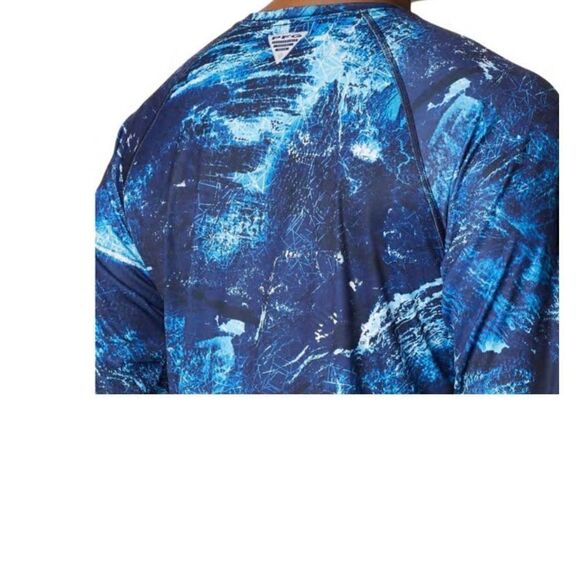 COLUMBIA PFG Mens Large Super Terminal Tackle Long Sleeve Shirt - Blue Multi - Picture 13 of 13